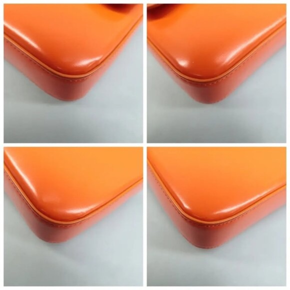 Celine Orange Shoulder Bag with Gold Chain - Picture 6 of 11
